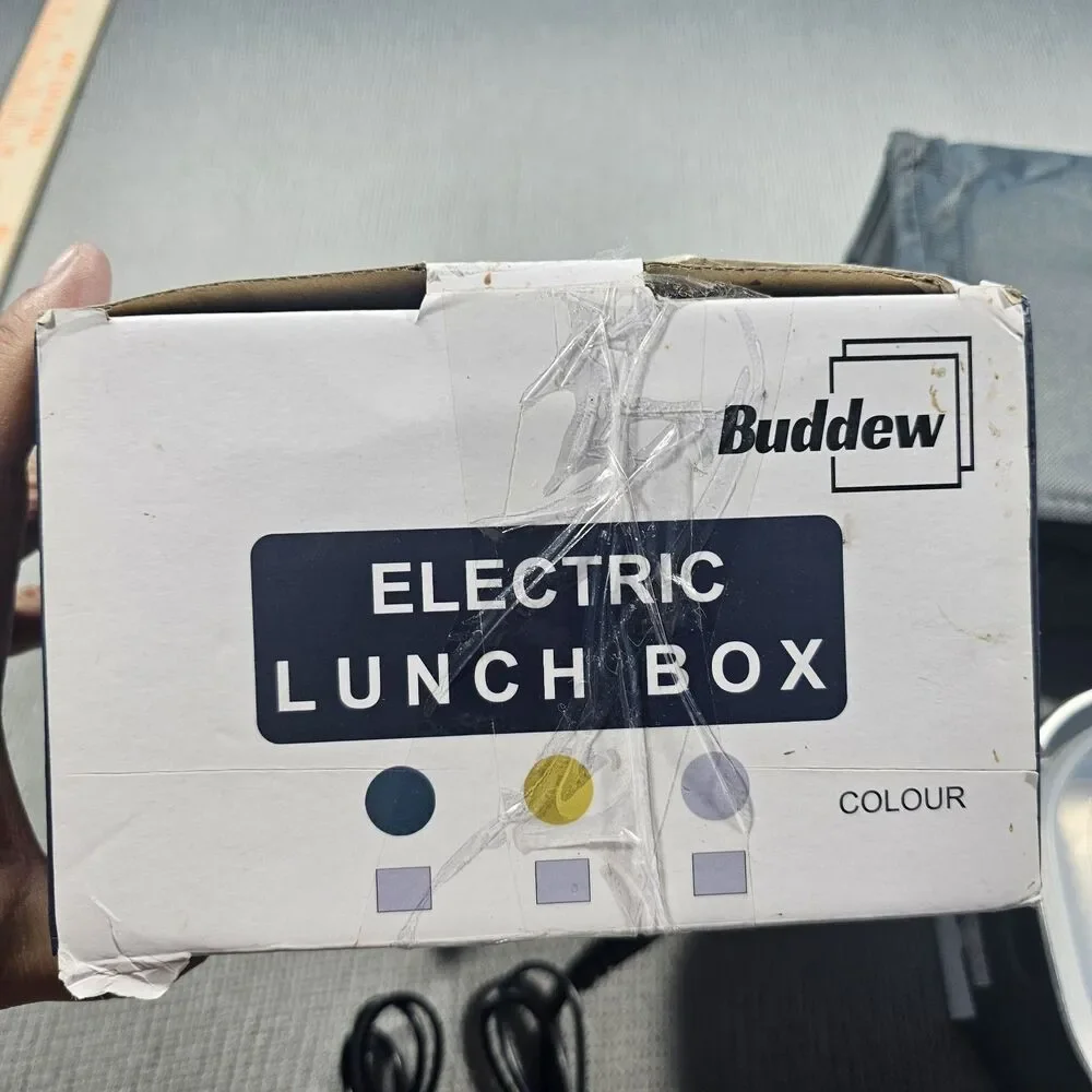 Buddew ABY-318 Electric Heated Lunch Box 1.5L w/ Insulated Bag, Fork/Spoon